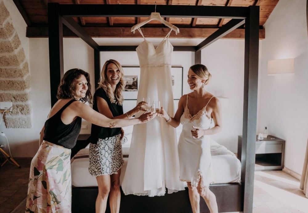 damigelle durante il matrimonio