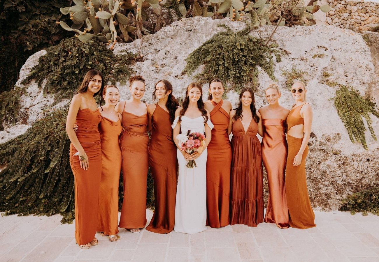 foto di gruppo al matrimonio